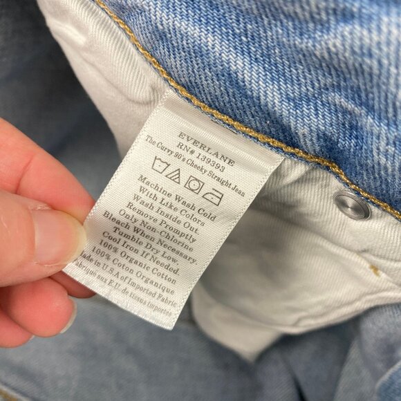 NWT Everlane Jeans Women's Size 30 The Curvy '90s Cheeky Blue - Picture 14 of 14